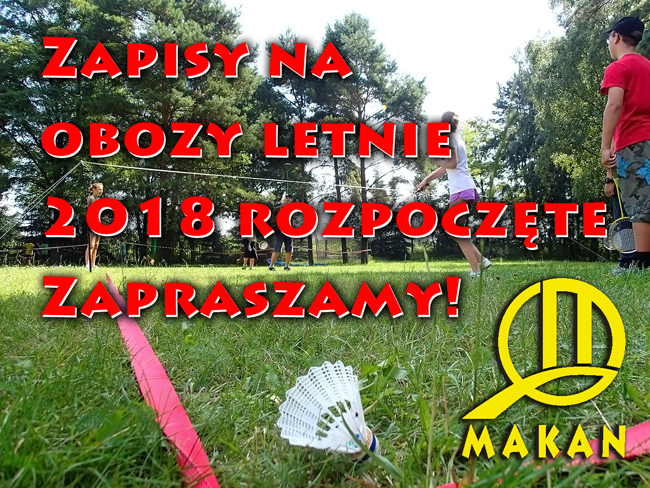 Zapisy na obozy letnie 2018 TRWAJĄ!!!
